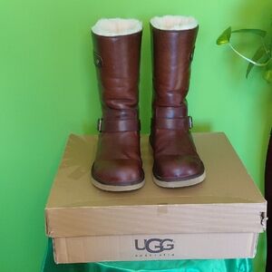 UGG Brown Combat & Moto Boots